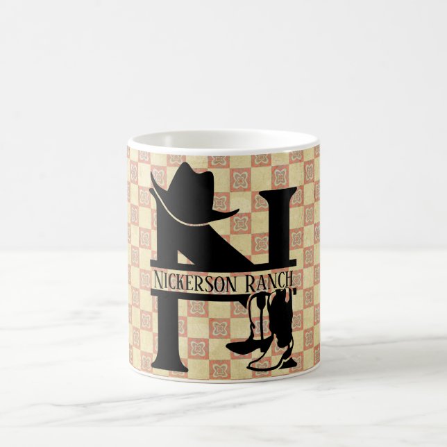 Split 'N' Cowboy Monogram Kaffeetasse (Mittel)