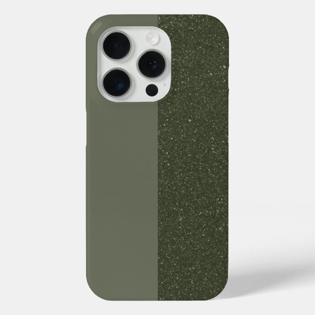 Split Noise Moss Green iPhone 15 Pro Fall (Custom) Case-Mate iPhone Hülle (Rückseite)