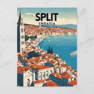 Split Nostalgic Travel Postkarte