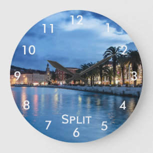 Split Promenade in Kroatien Große Wanduhr