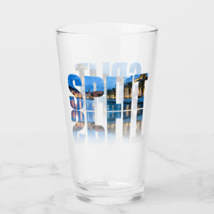 Split Promenade Text in Kroatien Glas