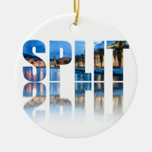 Split Promenade Text in Kroatien Keramik Ornament
