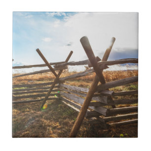 Split Rail Fence at Gettysburg Fliese