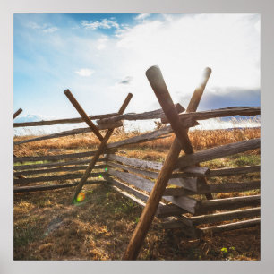 Split Rail Fence at Gettysburg Poster