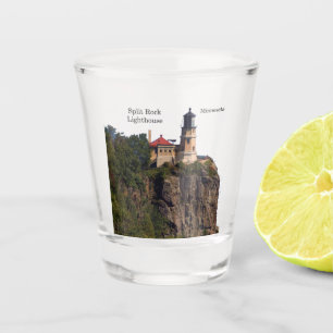 Split Rock Lighthouse aus Strandglas Schnapsglas