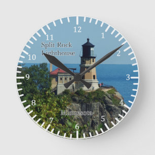 Split Rock Lighthouse clock Runde Wanduhr
