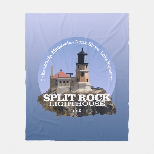 Split Rock Lighthouse Fleecedecke (Vorderseite)