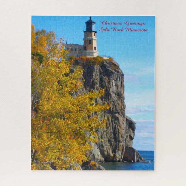Split Rock Lighthouse Lake Superior. Puzzle (Vertikal)