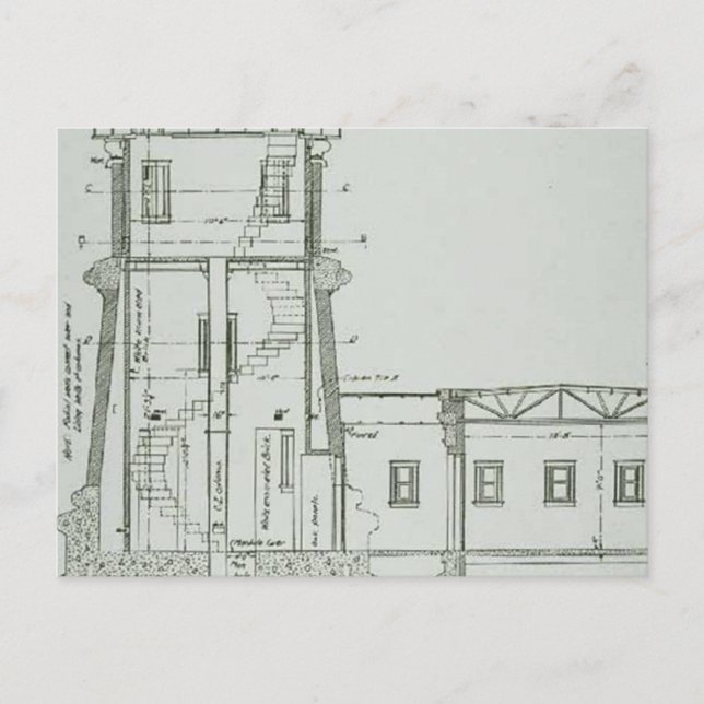 Split Rock Lighthouse Schematics Postkarte (Vorderseite)