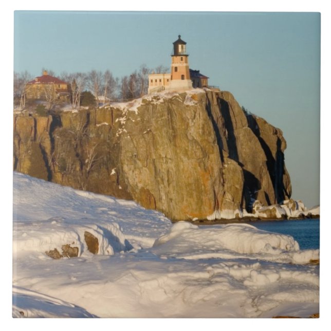 Split Rock Lighthouse Staat Park am See Fliese (Vorderseite)