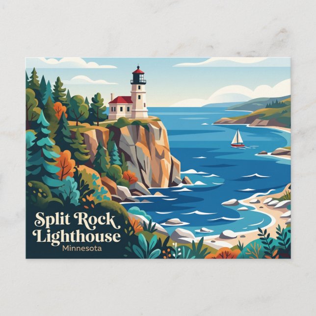 Split Rock Lighthouse State Park USA Postkarte (Vorderseite)