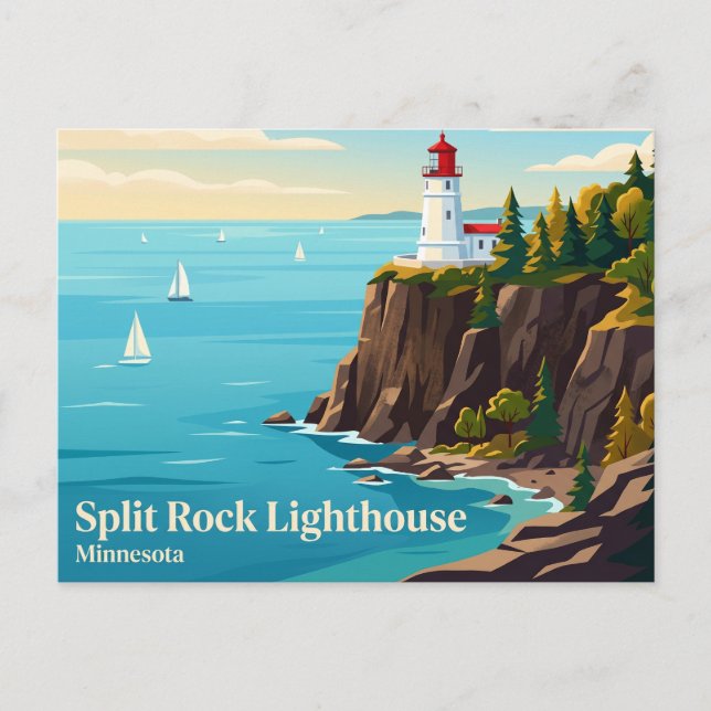Split Rock Lighthouse State Park USA Postkarte (Vorderseite)
