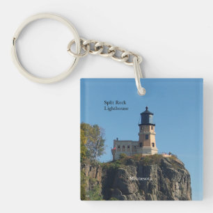 Split Rock Lighthouse zweiseitige Schlüsselkette Schlüsselanhänger
