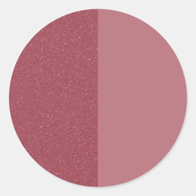 Split Rose Gold Custom Round Aufkleber (Vorderseite)