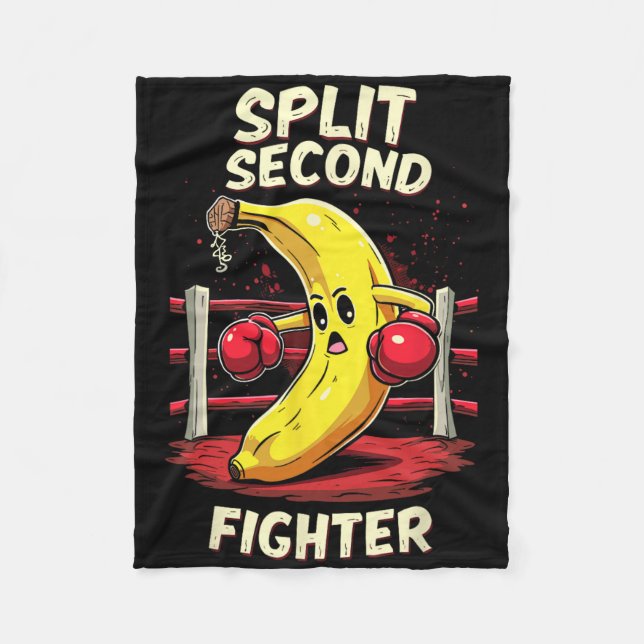 Split Second Fighter Muay Thai Mixed Martial Arts  Fleecedecke (Vorderseite)