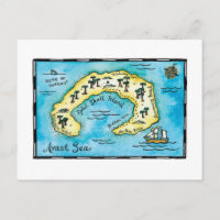 Split Skull Island Schatzkarte