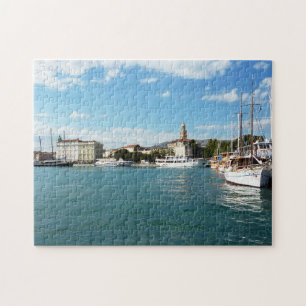 Split Stadt Hafen - Dalmatien, Kroatien Puzzle
