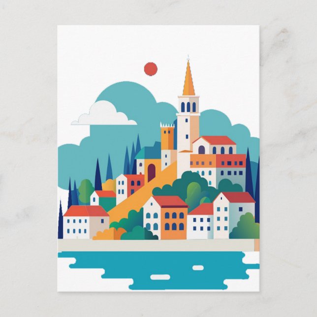 Split Stadt Kroatien Postkarte (Vorderseite)