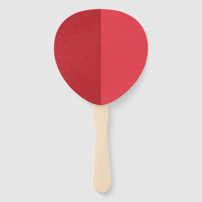 Split Texture Petal Fan - Tomatenrot (Custom) Fächer (Vorderseite)