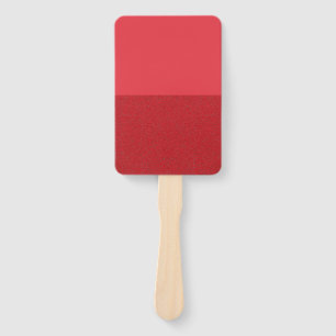 Split Tomato Red Rectangle Hand Fan (Custom) Fächer
