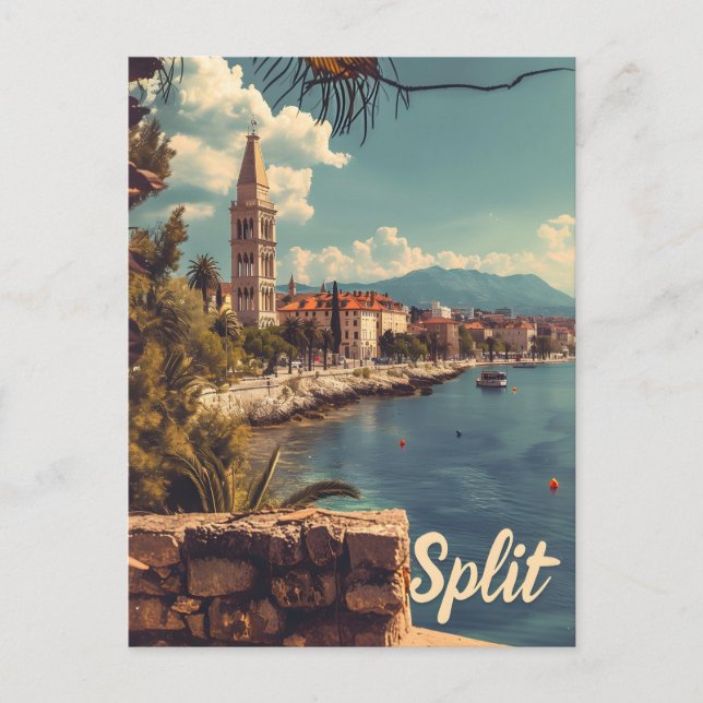 Split Vintage Postkarte (Vorderseite)
