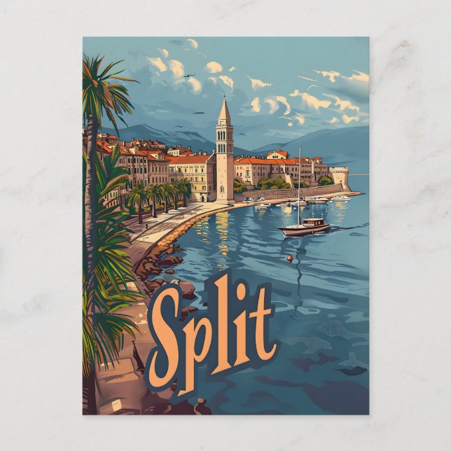 Split Vintage Postkarte (Vorderseite)