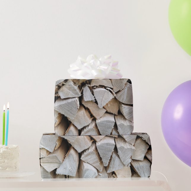 Split Wood Pile Geschenkpapier (Partygeschenke)