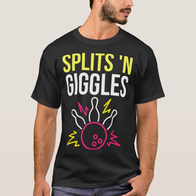 Splits'n Giggles Bowling Team Shirt Strike in Styl (Vorderseite)
