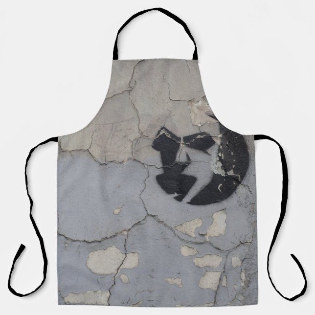 Splitter aus schwarzem und weißem Stein Schürze (Vorderseite)