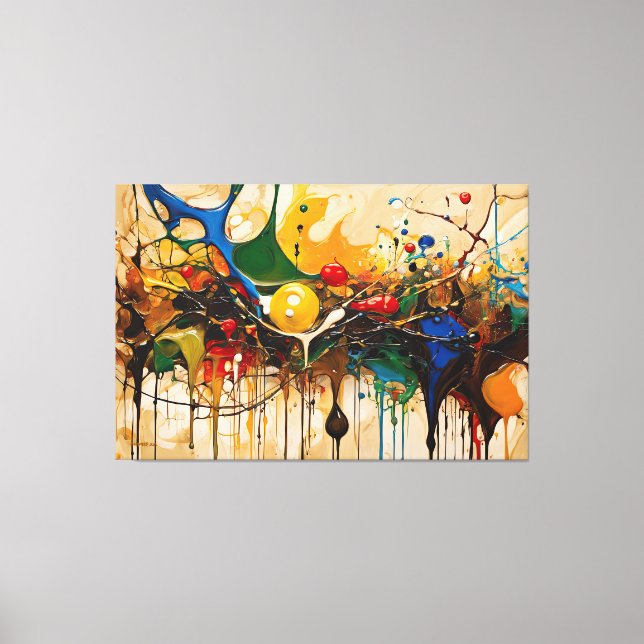 SPLT_25_0005, Action Painting Canvas Print Leinwanddruck (Vorderseite)