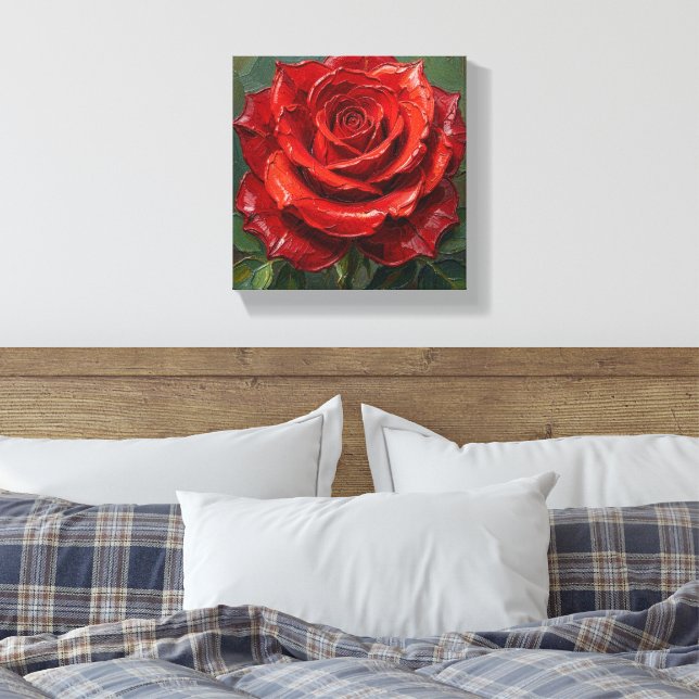 SPNP_Rose_Premium eingewickelte Leinwand (Insitu (Schlafzimmer))