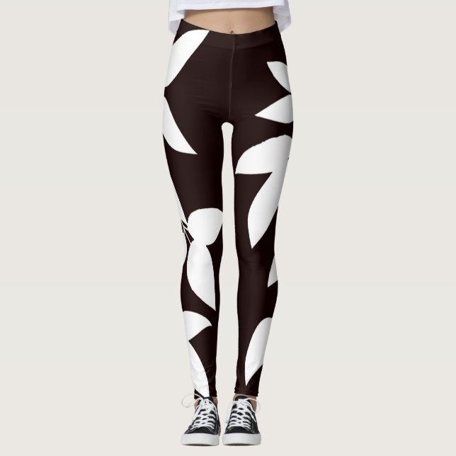 SPNP_White Leaves Leggings (Vorderseite)