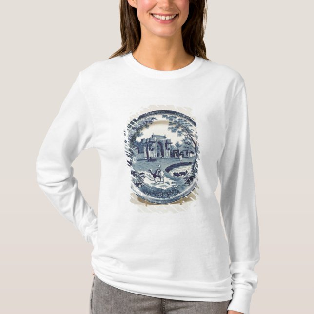 Spode blaue und weiße Platte, c.1815 T-Shirt (Vorderseite)