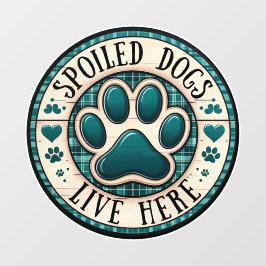 Spoiled Hunde leben hier Fensterheber Fensteraufkleber