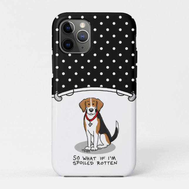Spoiled Rotten Beagle (Trikolon 3) Hund Funny Case-Mate iPhone Hülle (Rückseite)
