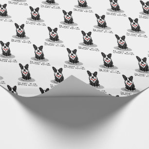 Spoiled Rotten Boston Terrier Dog (schwarz) Niedli Geschenkpapier