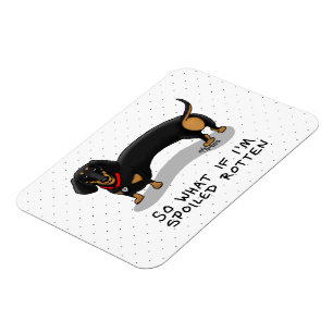 Spoiled Rotten Dackel Dog (S schwarz & tan) Niedli Magnet