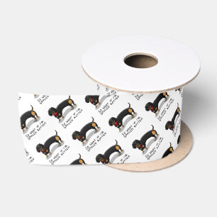 Spoiled Rotten Dackel (S schwarz & tan) Niedlicher Satinband