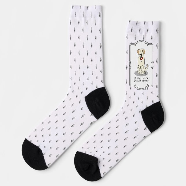Spoiled Rotten Gelbe Labrador Labrador Retriever F Socken (Linkes Detail)