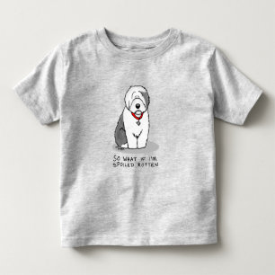 Spoiled Rotten Old English Sheepdog (Grau 1) Funny Kleinkind T-shirt