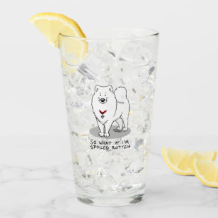 Spoiled Rotten Samoyed Hund Niedliche Höhenlage Fu Glas