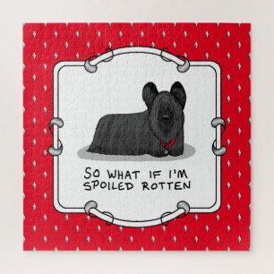 Spoiled Rotten Skye Terrier Dog (schwarz) Niedlich Puzzle