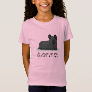 Spoiled Rotten Skye Terrier Dog (schwarz) Niedlich T-Shirt