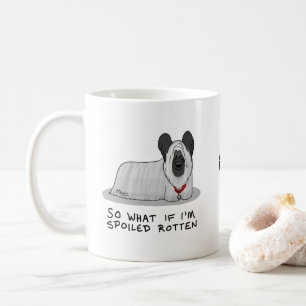Spoiled Rotten Skye Terrier Dog (silber) Niedliche Kaffeetasse
