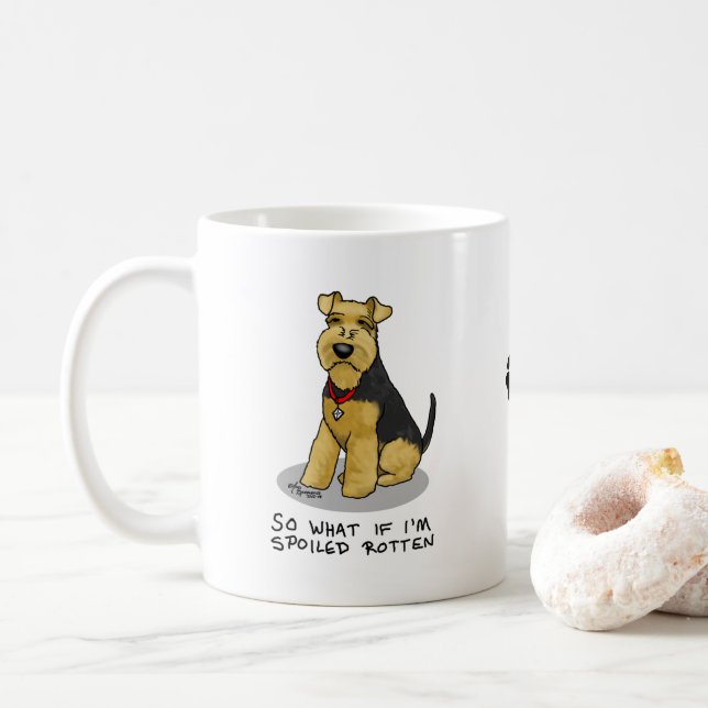 Spoiled Rotten Welsh Terrier Dog - Niedlich Kaffeetasse (Mit Donut)