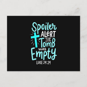 Spoiler Alert Tomb war leere Osterreligiöse Chri Postkarte