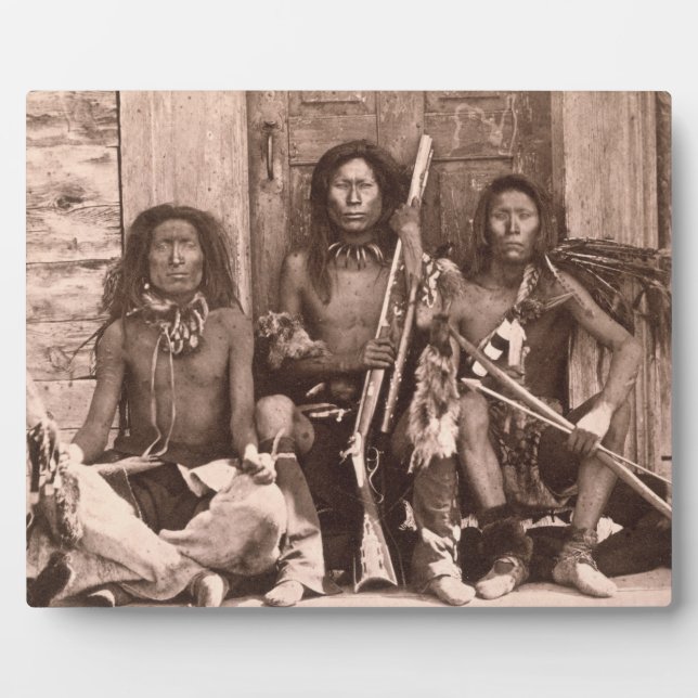 Spokane-Amerikanische Ureinwohner, 1861 (b/w-Foto) Fotoplatte (Vorderseite)