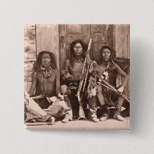 Spokane-amerikanischer Ureinwohner, 1861 (b/w Button