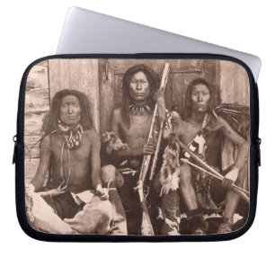 Spokane-amerikanischer Ureinwohner, 1861 (b/w Laptopschutzhülle