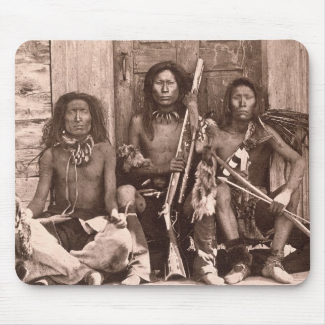 Spokane-amerikanischer Ureinwohner, 1861 (b/w Mousepad (Vorne)